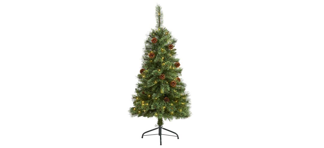 4ft. Pre-Lit White Mountain Pine Artificial Christmas Tree