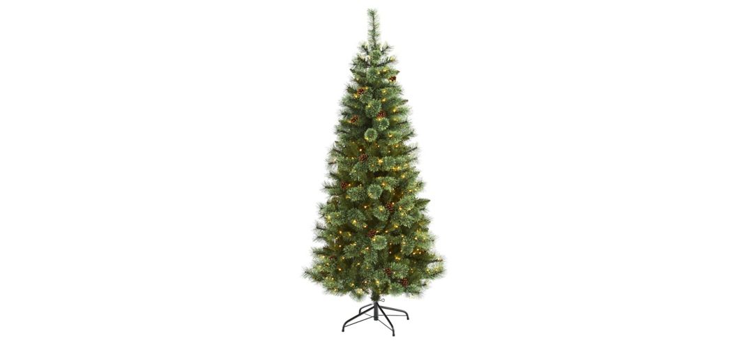 140193200 6ft. Pre-Lit White Mountain Pine Artificial Christ sku 140193200