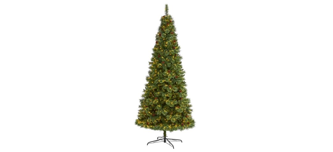 9ft. Pre-Lit White Mountain Pine Artificial Christmas Tree