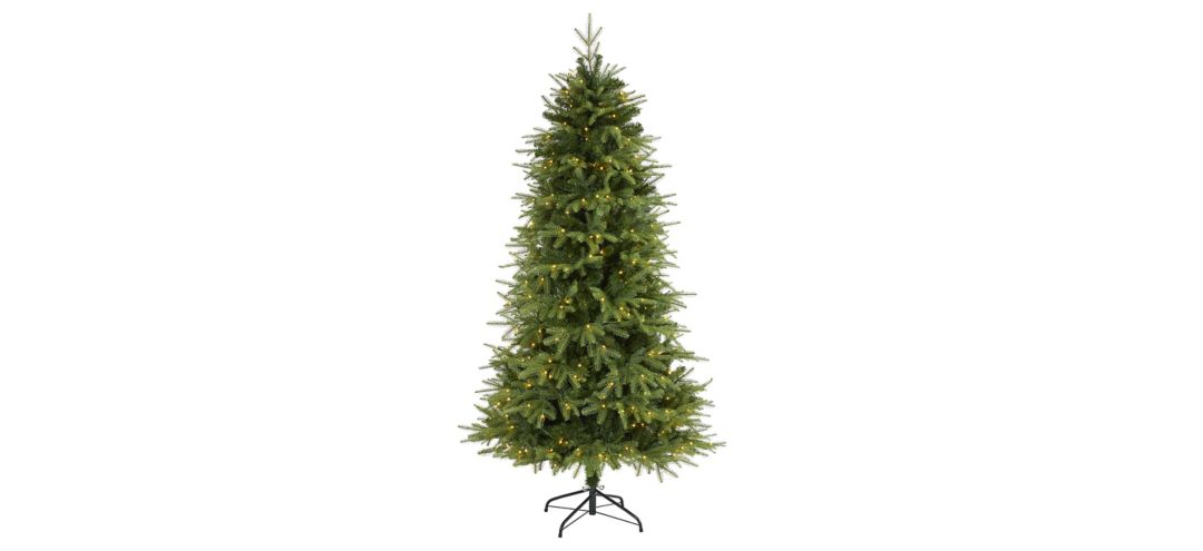 6ft. Pre-Lit Vancouver Fir Natural Look Artificial Christmas Tree