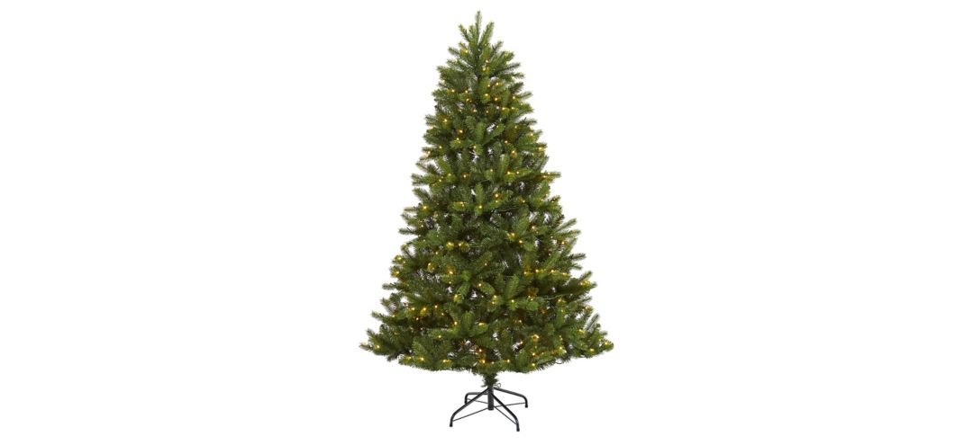 6ft. Pre-Lit New Haven Spruce Natural Look Artificial Christmas Tree