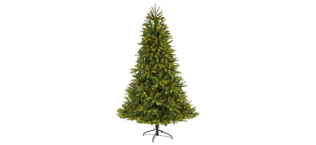 7ft. Pre-Lit New Haven Spruce Natural Look Artificial Christmas Tree