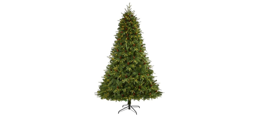 8ft. Pre-Lit Wellington Spruce Natural Look Artificial Christmas Tree