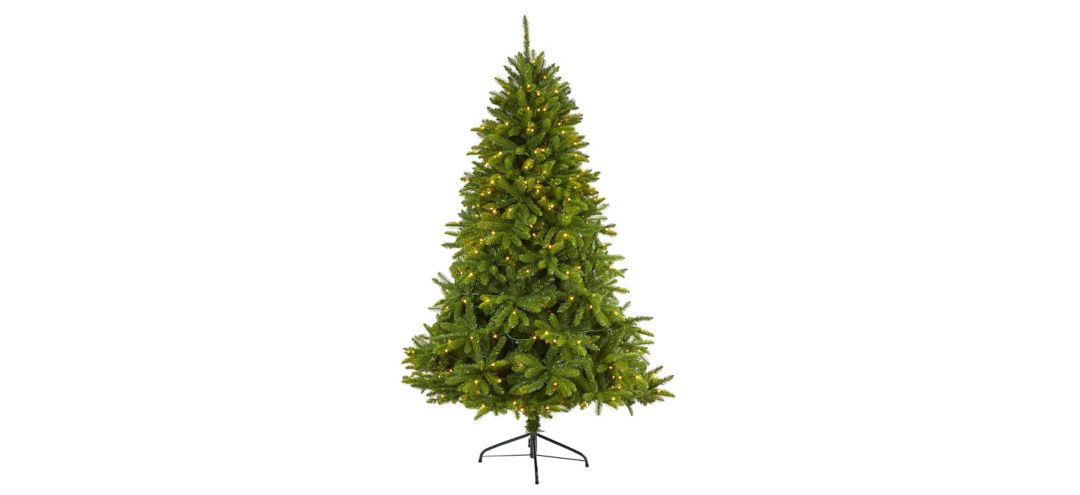 6ft. Pre-Lit Sierra Spruce Natural Look Artificial Christmas Tree