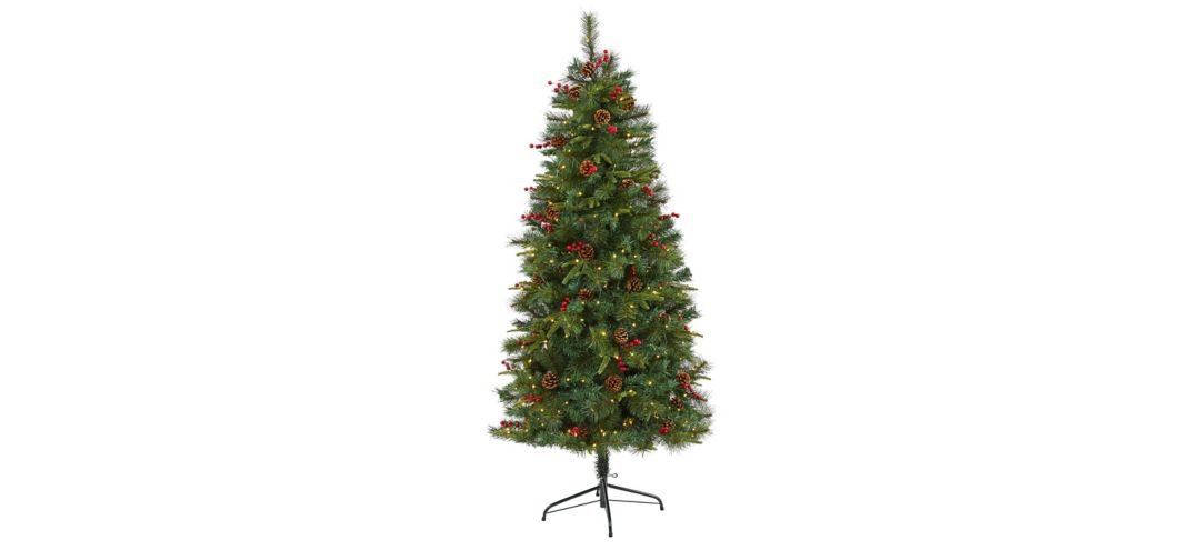 6ft. Pre-Lit Mixed Pine Artificial Christmas Tree