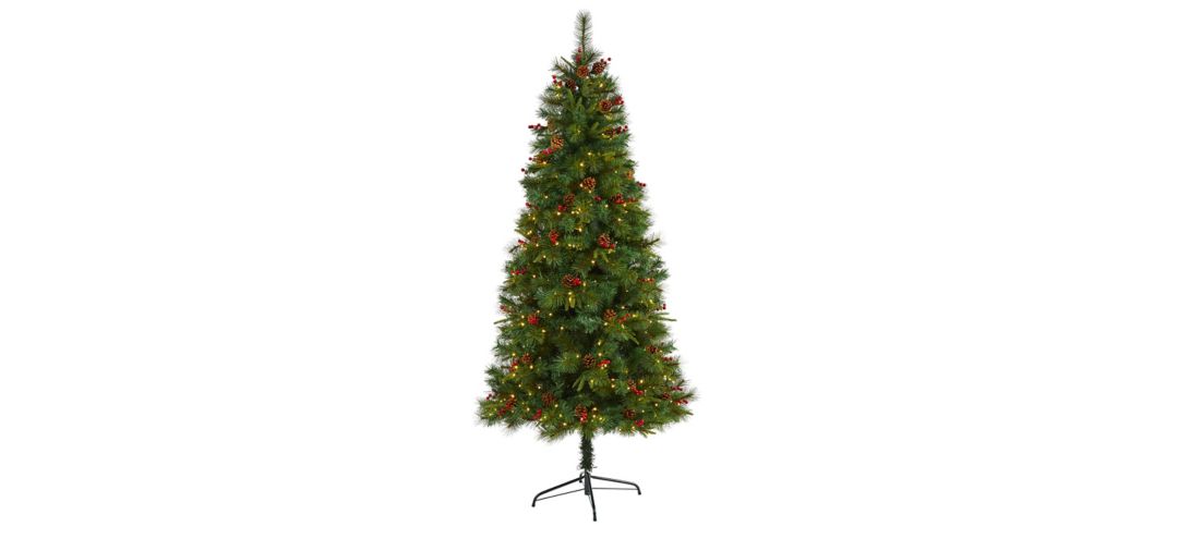 7ft. Pre-Lit Mixed Pine Artificial Christmas Tree