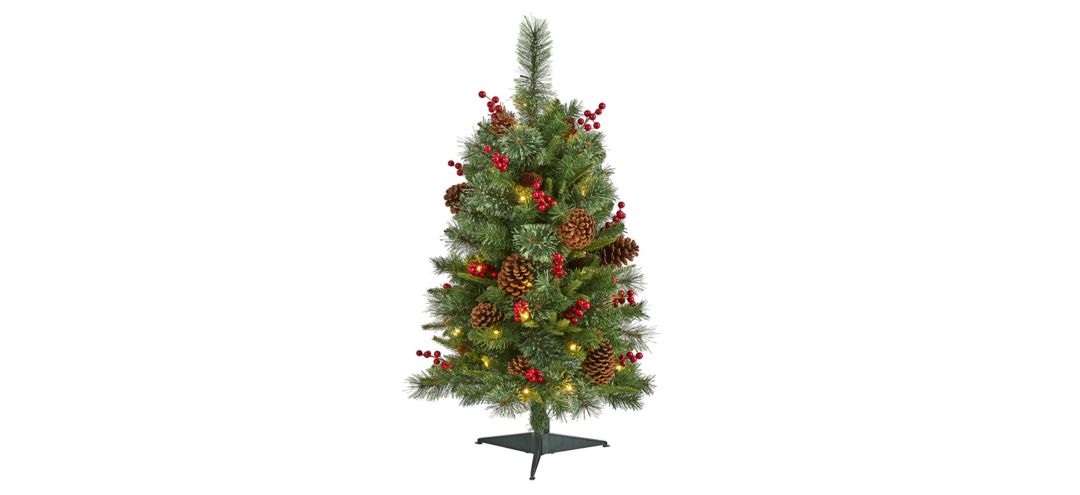3ft. Pre-Lit Norway Mixed Pine Artificial Christmas Tree