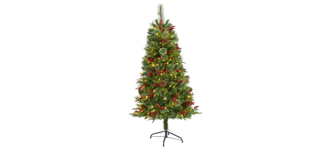 140193530 5ft. Pre-Lit Norway Mixed Pine Artificial Christma sku 140193530