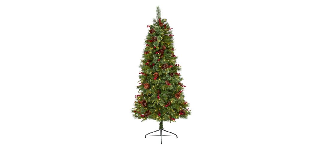 6.5ft. Pre-Lit Norway Mixed Pine Artificial Christmas Tree