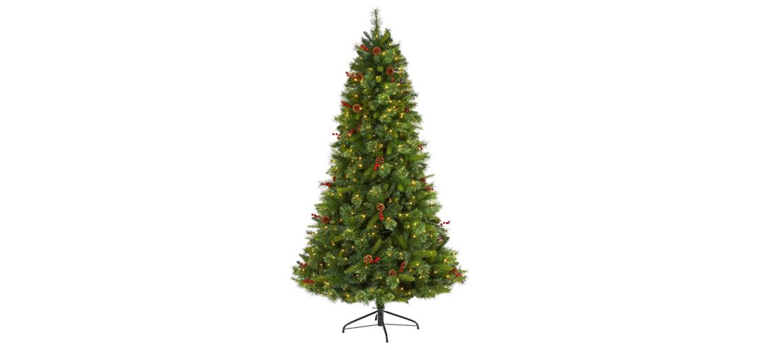 7ft. Pre-Lit Aberdeen Spruce Artificial Christmas Tree