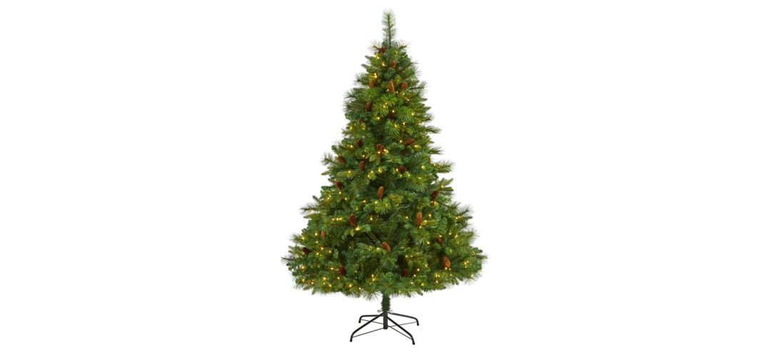6.5ft. Pre-Lit West Virginia Full Bodied Mixed Pine Artificial Christmas Tree