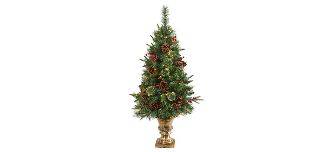 140193700 4ft. Pre-Lit Artificial Christmas Tree w/ Decorati sku 140193700