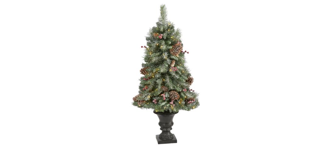 4ft. Pre-Lit Artificial Christmas Tree w/ Decorative Urn