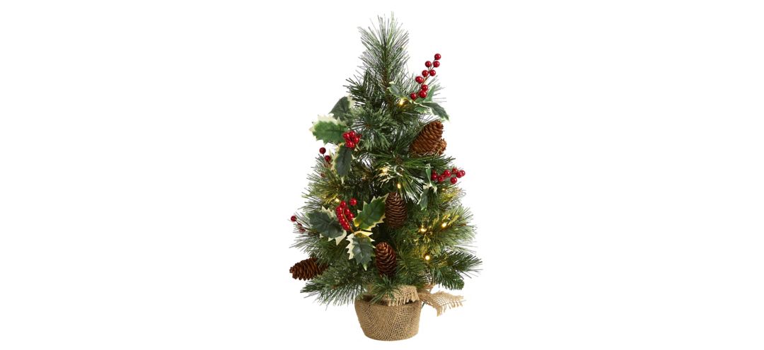 1.5ft. Pre-Lit Mixed Pine Artificial Christmas Tree
