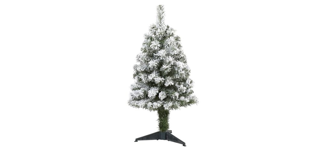 3ft. Flocked West Virginia Fir Artificial Christmas Tree