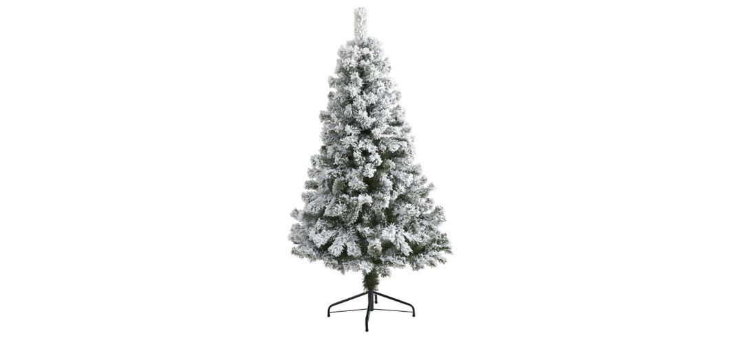 5ft. Flocked West Virginia Fir Artificial Christmas Tree