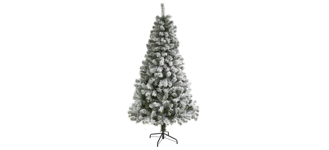 6ft. Flocked West Virginia Fir Artificial Christmas Tree