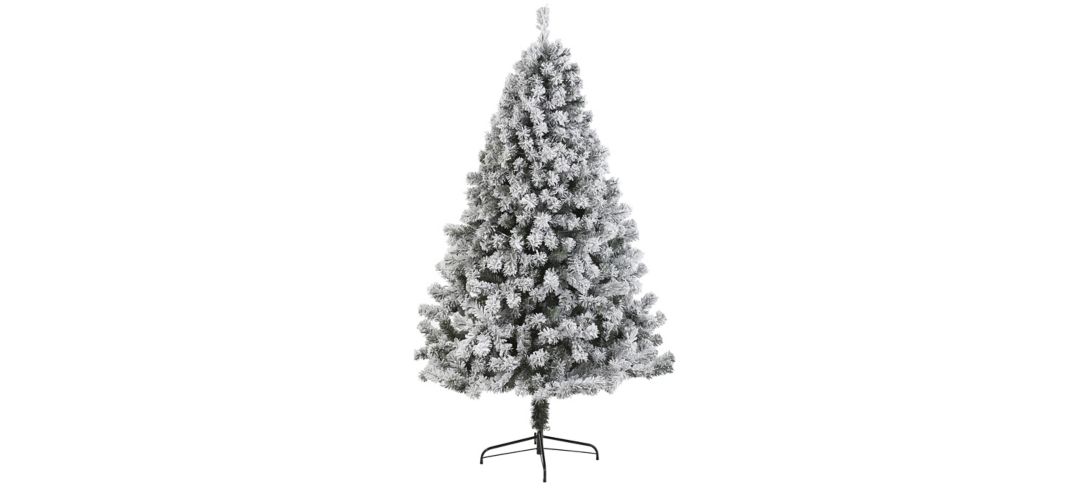 140194030 7ft. Flocked West Virginia Fir Artificial Christma sku 140194030