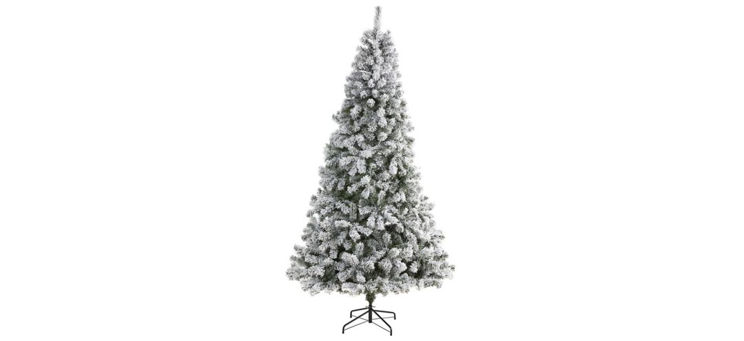 8ft. Flocked West Virginia Fir Artificial Christmas Tree