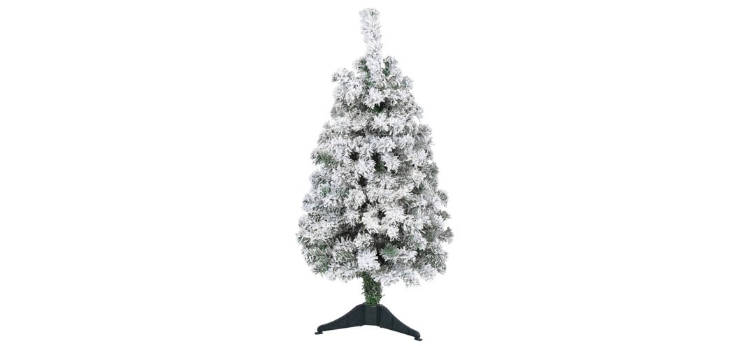 3ft. Flocked Rock Springs Spruce Artificial Christmas Tree