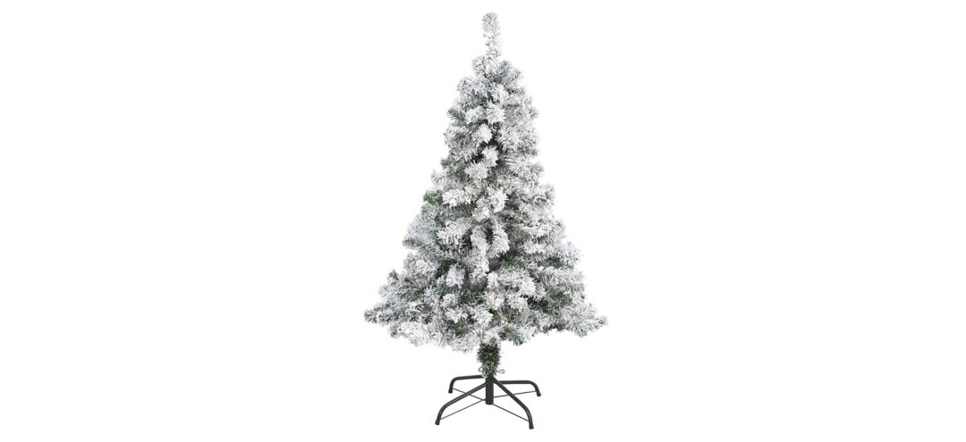 4ft. Flocked Rock Springs Spruce Artificial Christmas Tree