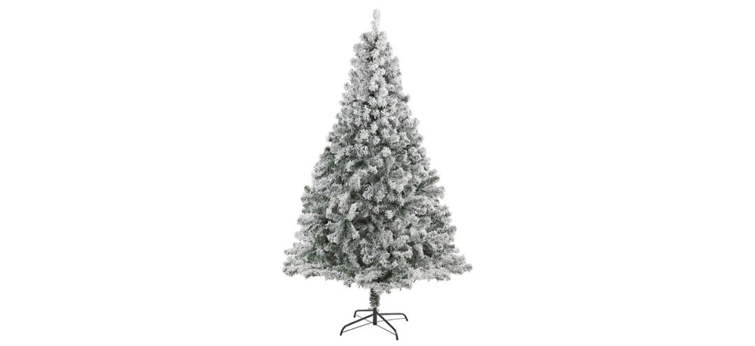 7ft. Flocked Rock Springs Spruce Artificial Christmas Tree