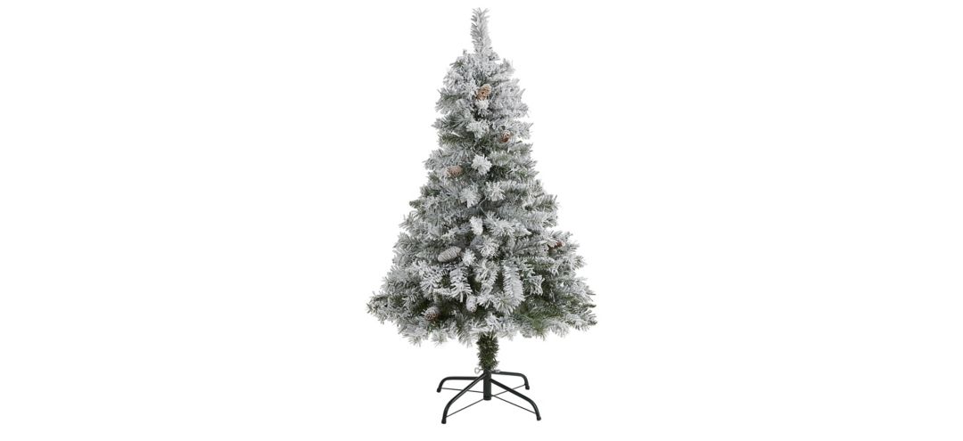 4ft. Flocked White River Mountain Pine Artificial Christmas Tree