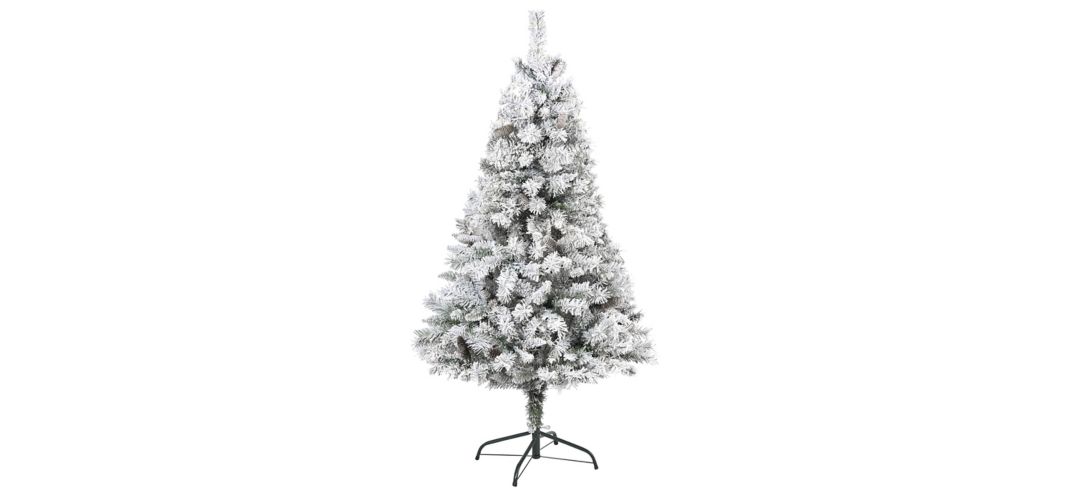 5ft. Flocked White River Mountain Pine Artificial Christmas Tree