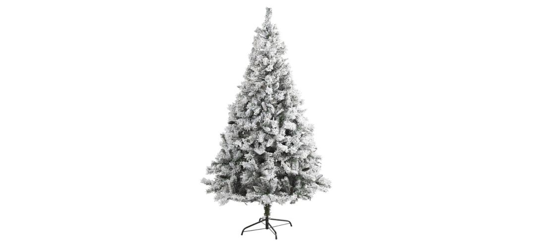 7ft. Flocked White River Mountain Pine Artificial Christmas Tree