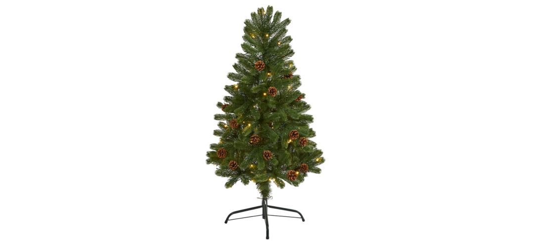 140194420 4ft. Pre-Lit Rocky Mountain Spruce Artificial Chri sku 140194420