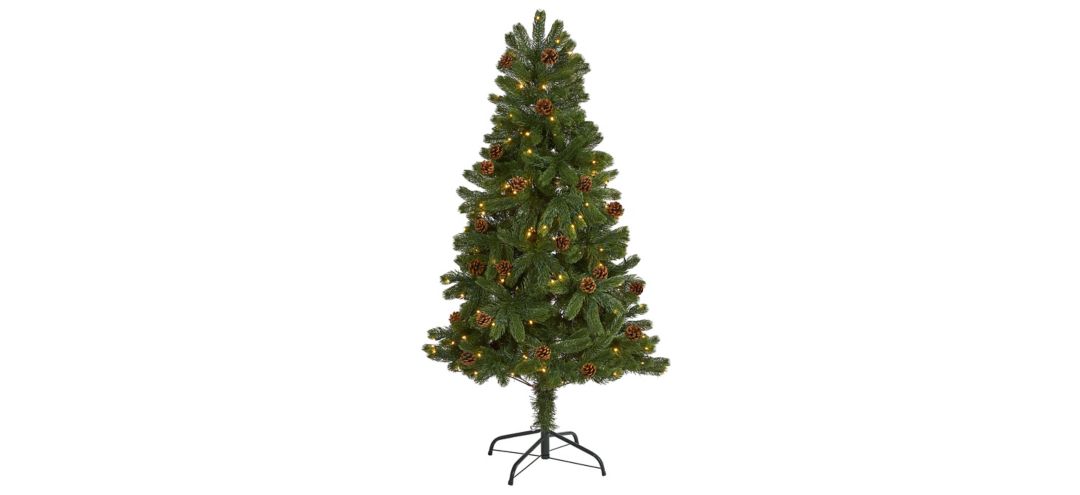 140194430 5ft. Pre-Lit Rocky Mountain Spruce Artificial Chri sku 140194430