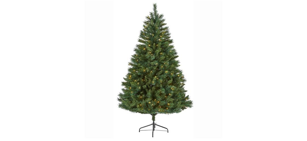6ft. Pre-Lit Rocky Mountain Mixed Pine Artificial Christmas Tree