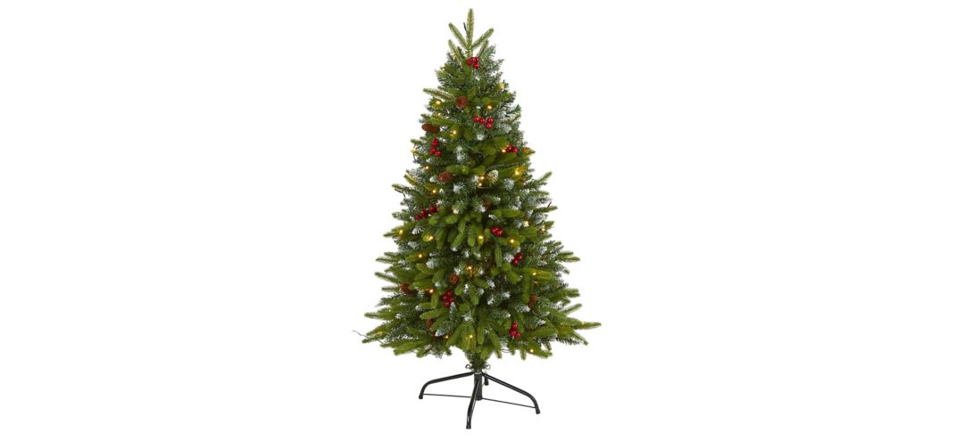 4ft. Pre-Lit Snow Tipped Portland Spruce Artificial Christmas Tree