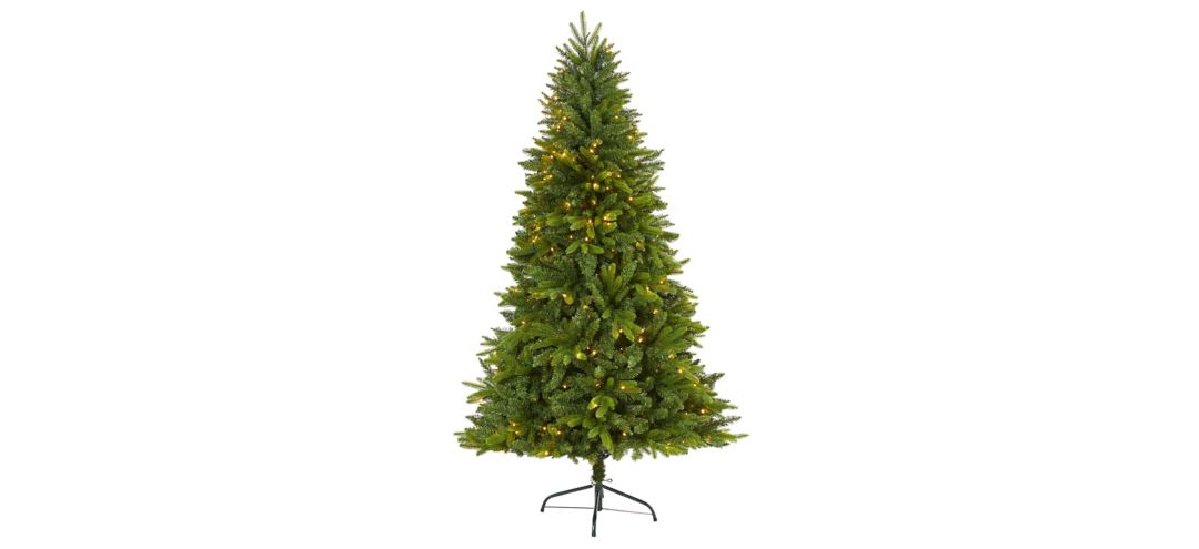 6ft. Pre-Lit Sun Valley Fir Artificial Christmas Tree