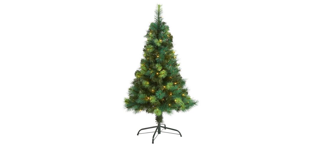 4ft. Pre-Lit Assorted Green Scotch Pine Artificial Christmas Tree