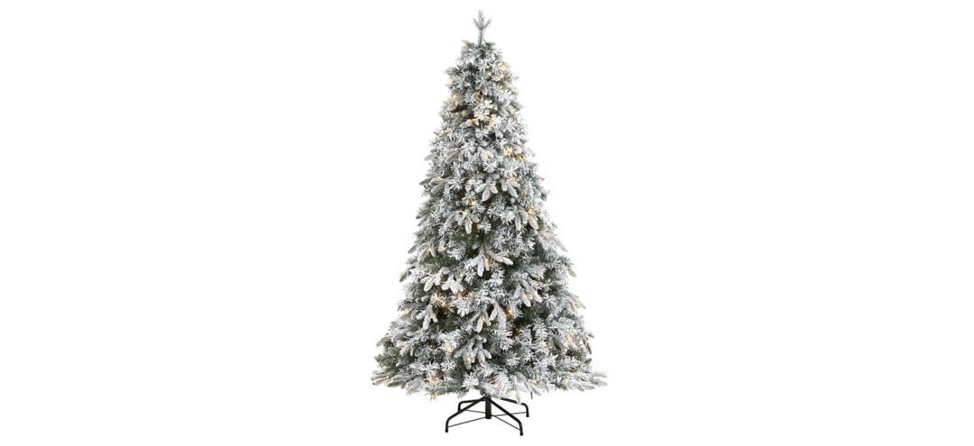 5ft. Pre-Lit Flocked Vermont Mixed Pine Artificial Christmas Tree