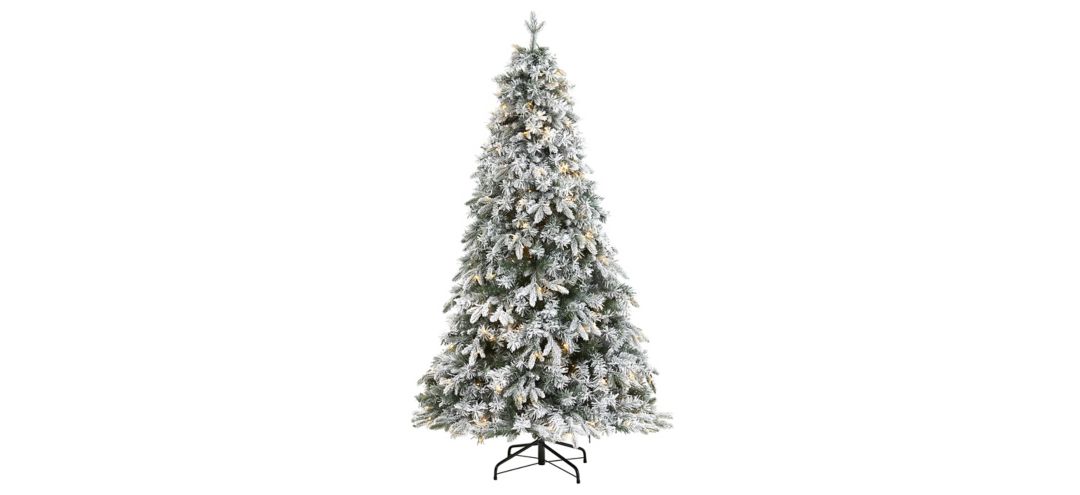 140194670 5ft. Pre-Lit Flocked Vermont Mixed Pine Artificial sku 140194670