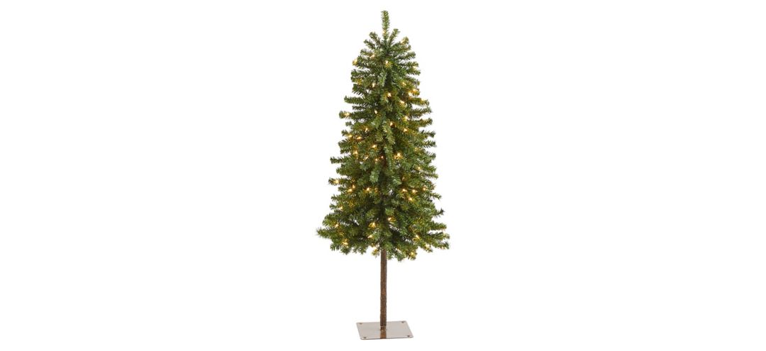 4ft. Pre-Lit Alpine Artificial Christmas Tree