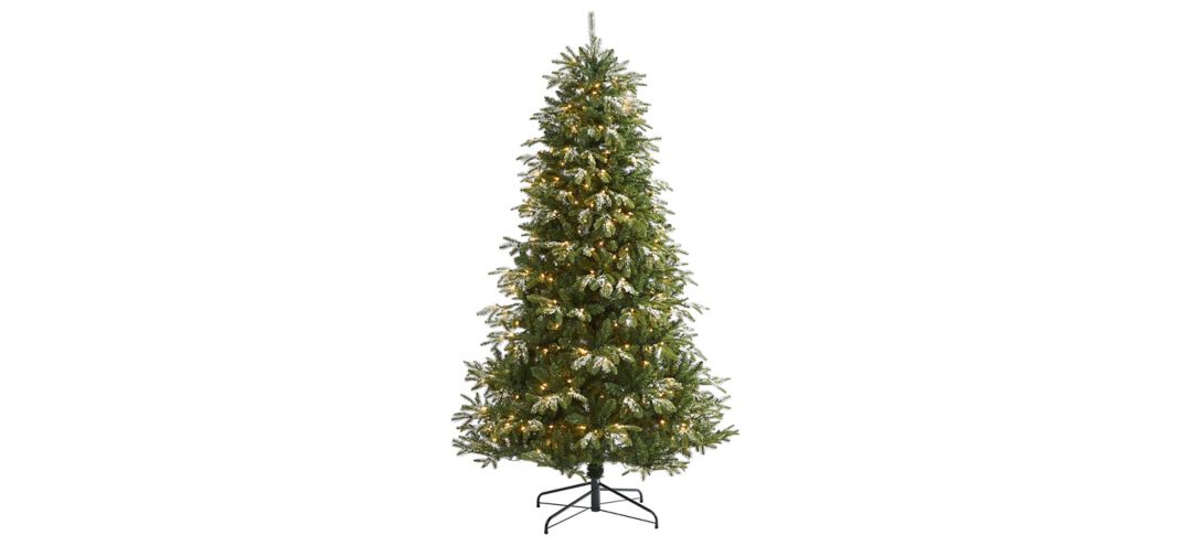 7ft. Pre-Lit Snowed Grand Teton Artificial Christmas Tree