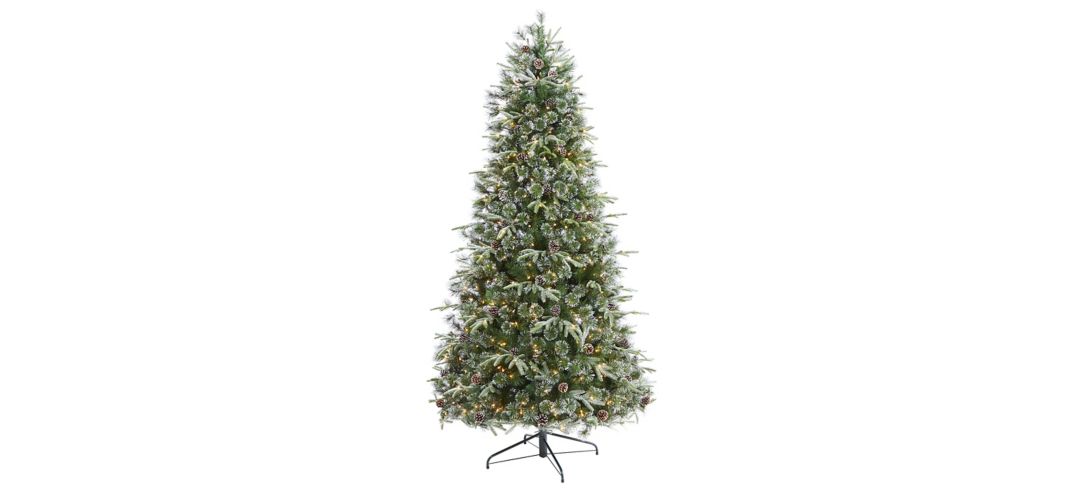 7.5ft. Pre-Lit Snowed Tipped Clermont Mixed Pine Artificial Christmas Tree