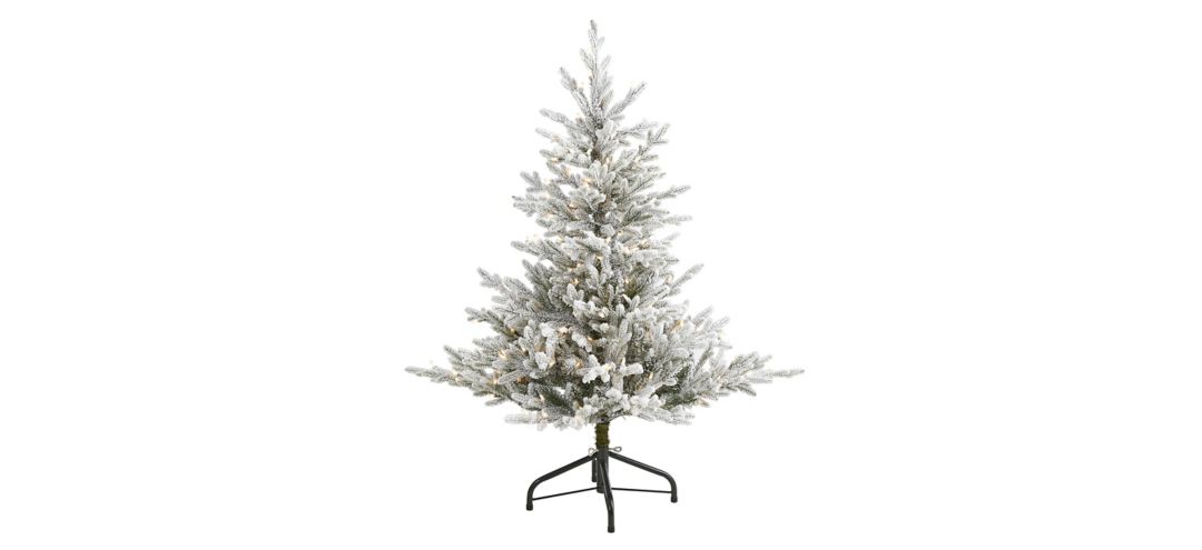 140195020 4ft. Pre-Lit Flocked Fraser Fir Artificial Christm sku 140195020