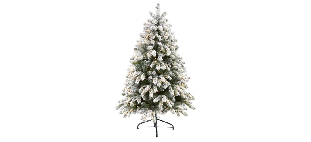 5ft. Pre-Lit Flocked South Carolina Spruce Artificial Christmas Tree