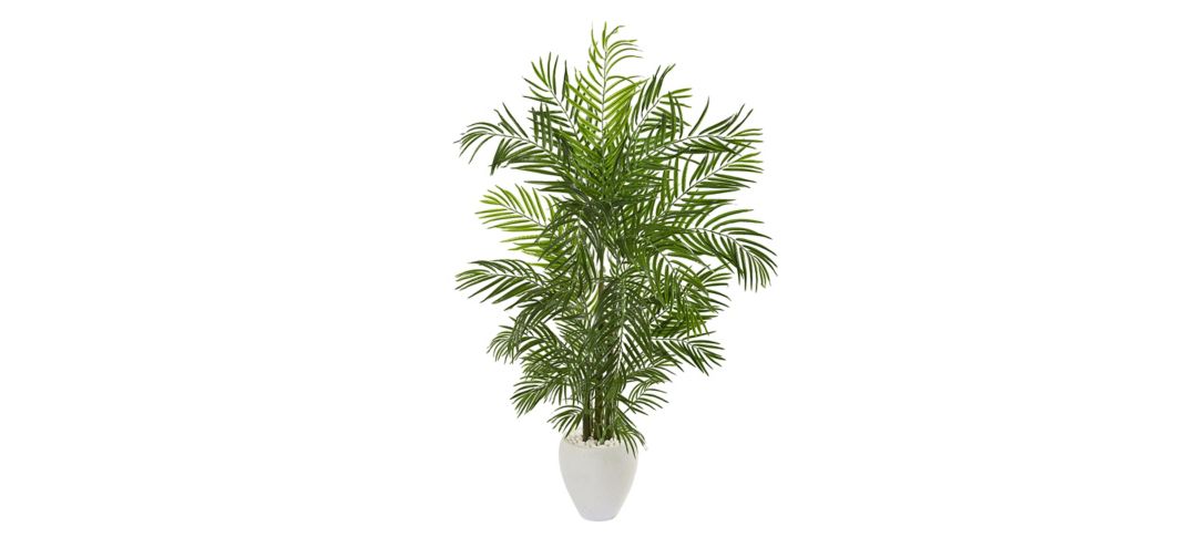 140197180 Areca Palm Artificial Tree in White Planter (Indoo sku 140197180