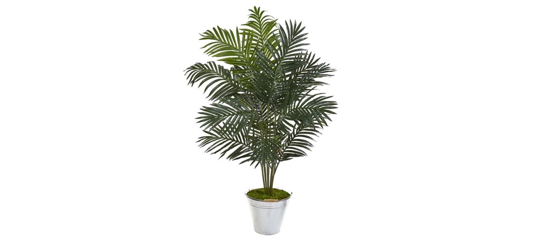 58in. Paradise Palm Artificial Tree in Metal Bucket