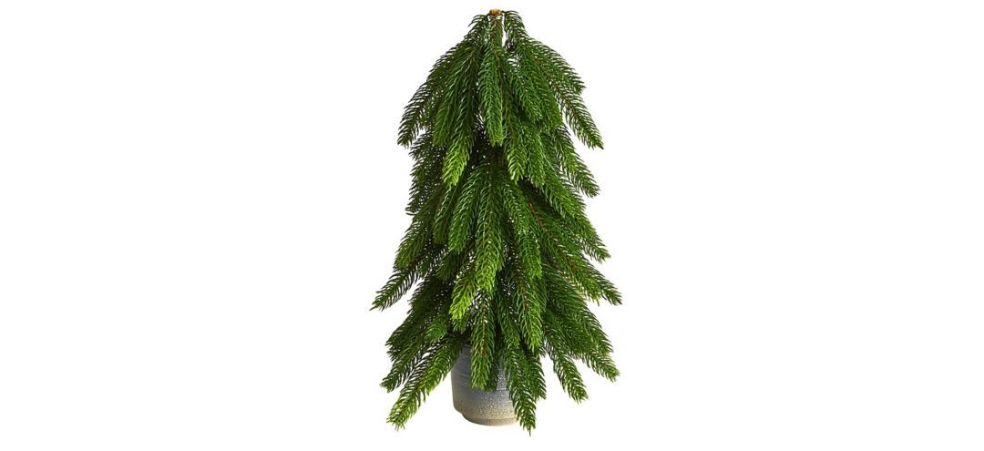"17"" Christmas Pine Artificial Tree in Decorative Planter"
