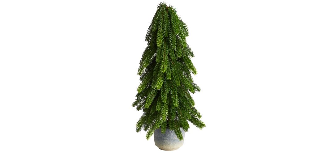 "21"" Christmas Pine Artificial Tree in Decorative Planter"