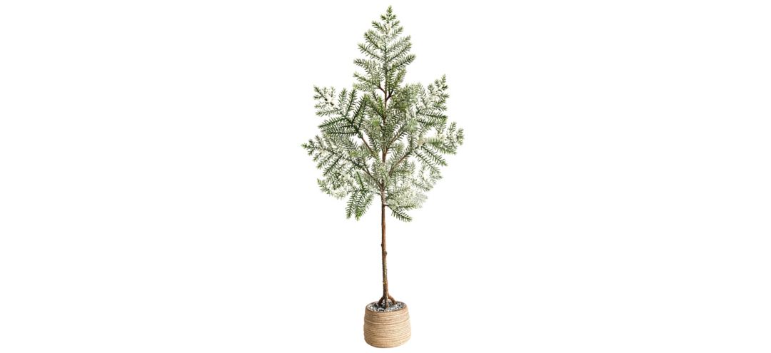 "35"" Frosted Pine Artificial Christmas Tree in Planter"