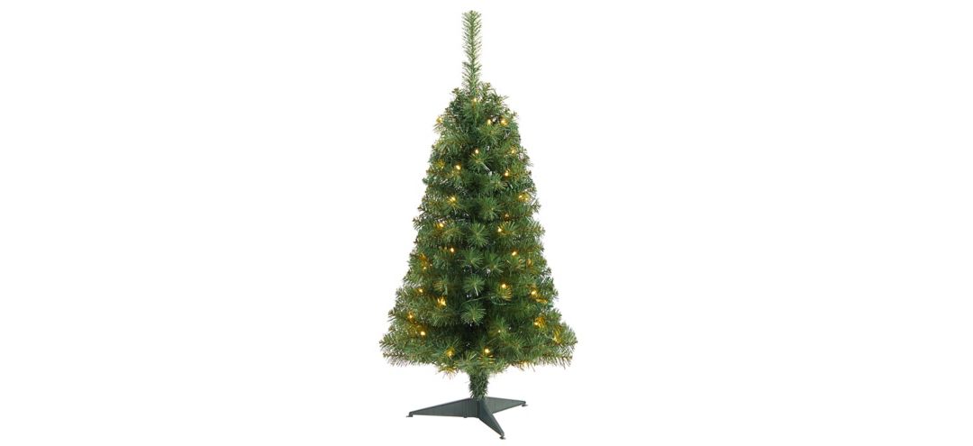 140327390 3 Green Artificial Christmas Tree with LED Lights  sku 140327390