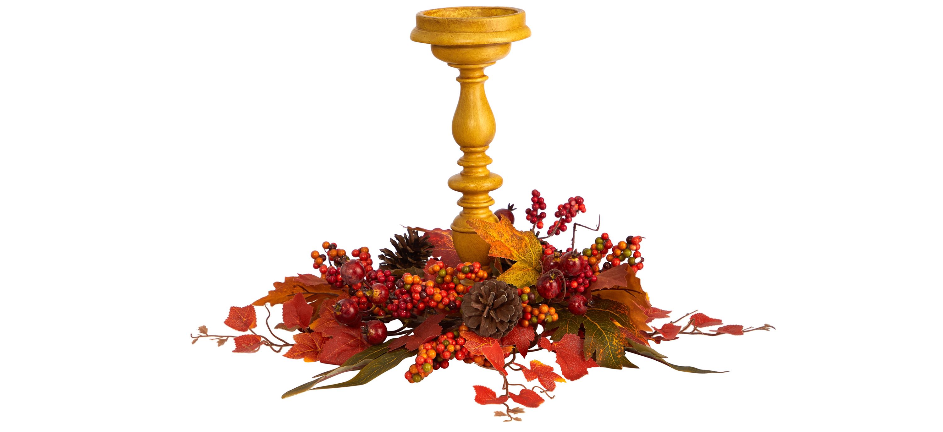 15 Harvest Artificial Candelabrum Arrangement