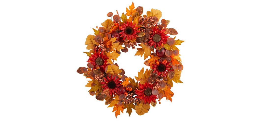 "30"" Harvest Foliage Artificial Wreath"